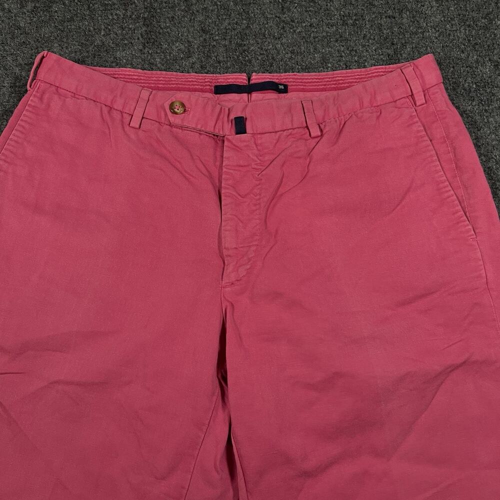 Incotex Chinolino Pants Mens 36 (35x33) Pink Linen Blend Chino Trousers